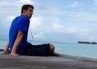 Michael Phelps relaxes in the Maldive Islands
