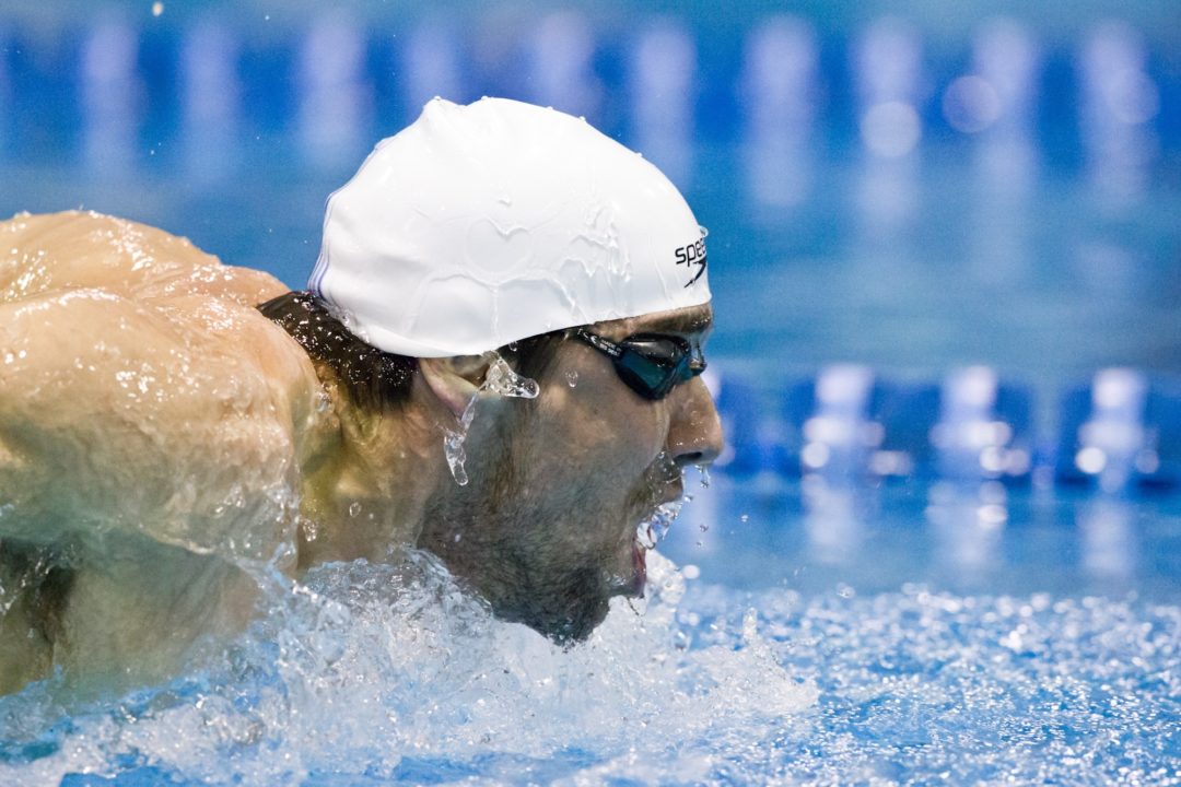 Phelps Begins Last Run at Olympic Three-Peat in 100 Fly Prelims