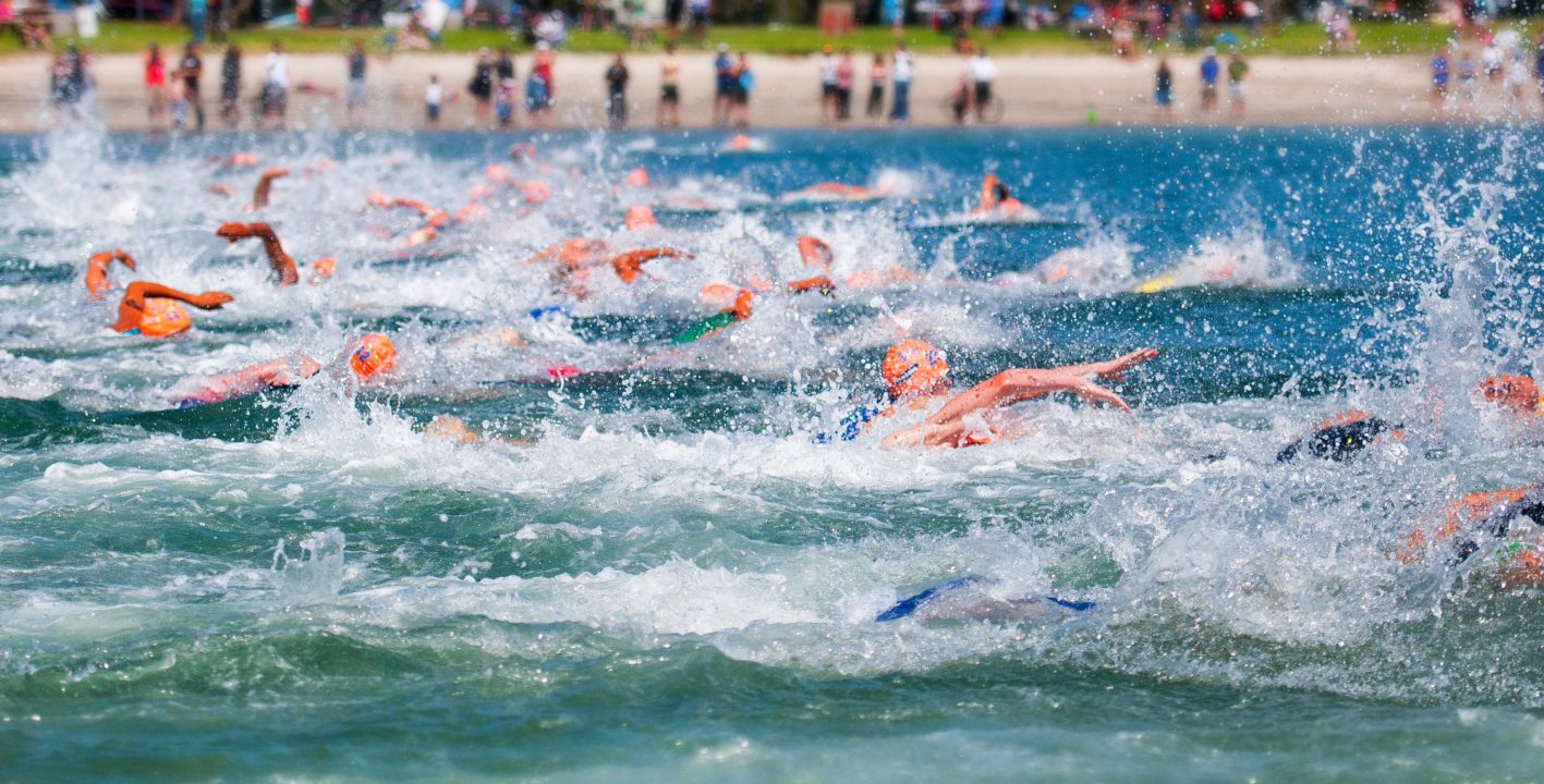 Speeding up to the finish in open water swimming
