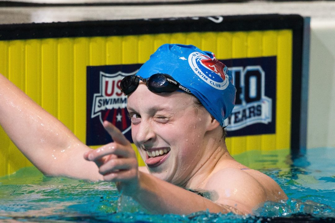 Katie Ledecky Makes Post-Worlds Return to Pool at DST’s First State Cup