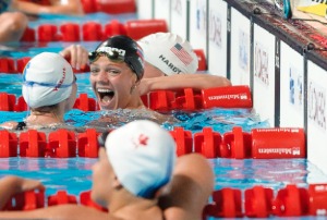 Yuliya Efimova, 50 breaststroke prelim, downs Hardy's World Record, 2013 FINA World Championships (Photo Credit: Victor Puig)