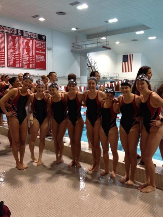 Harvard Women Take Down Ivy Foes Brown at Blodgett Pool