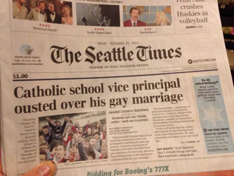 Seattle Swim Coach Fired After Disclosing Same-Sex Marriage