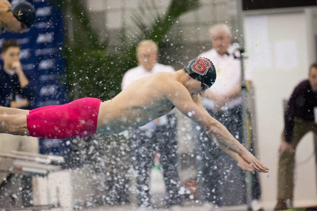 NC State Sweeps Relays, Virginia Tech Diving Maintains Early Lead at 2014 Men’s ACC’s