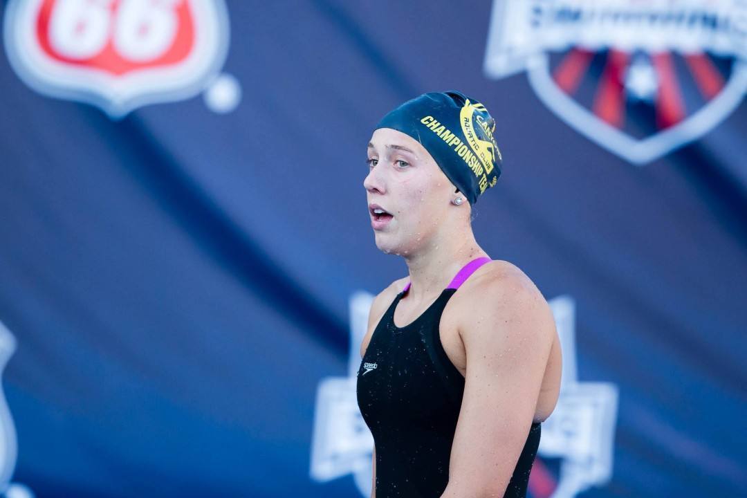Abbey Weitzeil Breaks National Record in 50 Meter Freestyle with a 24.80 at Nationals Time Trial
