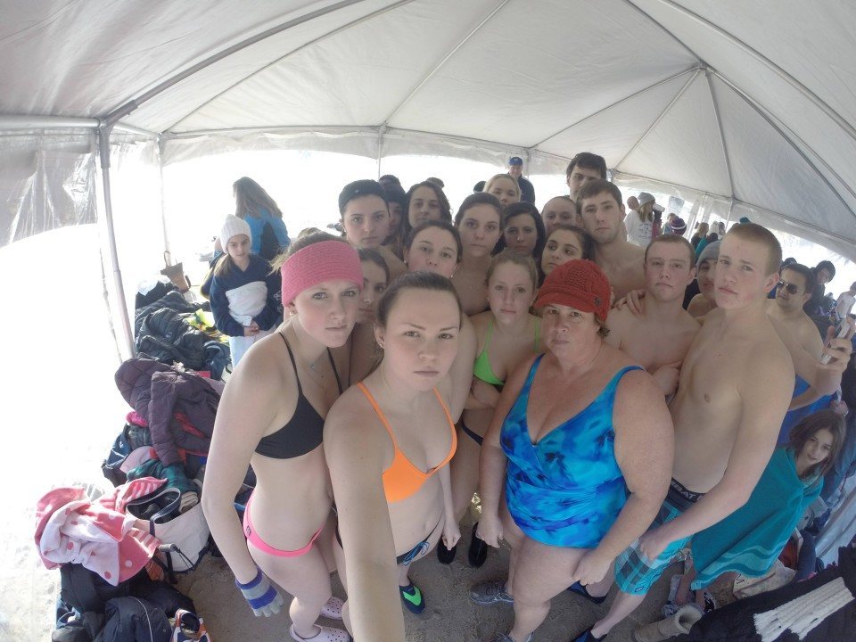 Lakeland Hills YMCA Swim Team Screens Touch the Wall and Takes Polar Plunge