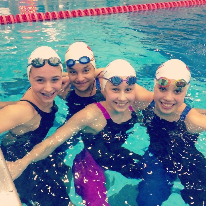 Long Island Aquatic Club Foursome Downs National Age Group Record in 11-12 400 Free Relay