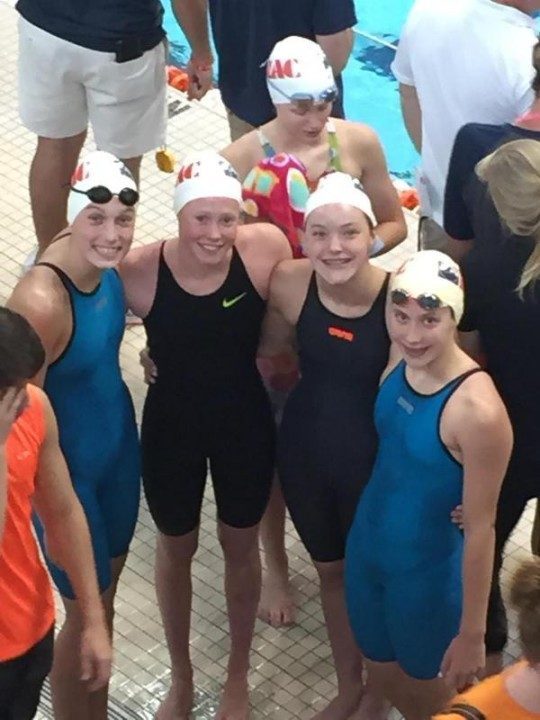 Nashville Aquatic Club breaks NAG record in 13-14 girls 4×100 medley relay