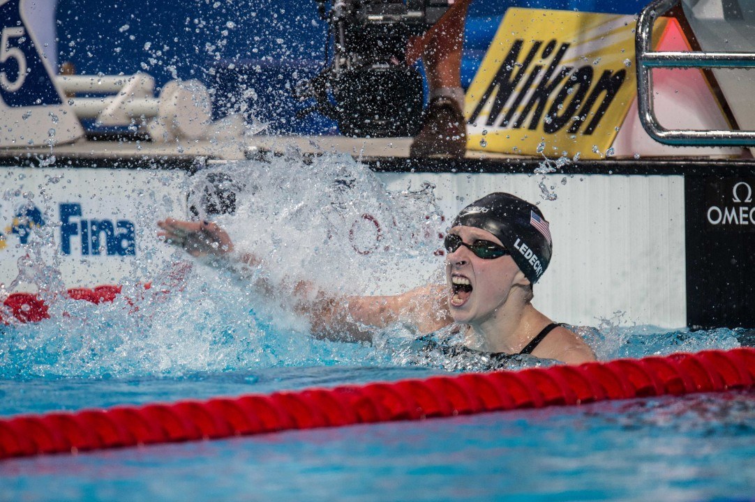 Katie Ledecky Wins 3rd Consecutive Athlete Of The Year Award