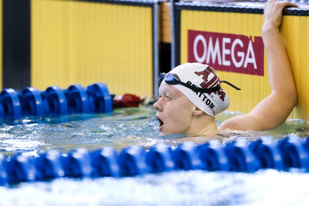 A&M Post-Grad Lisa Bratton Moves to 7th on All-Time 200y Back Rankings