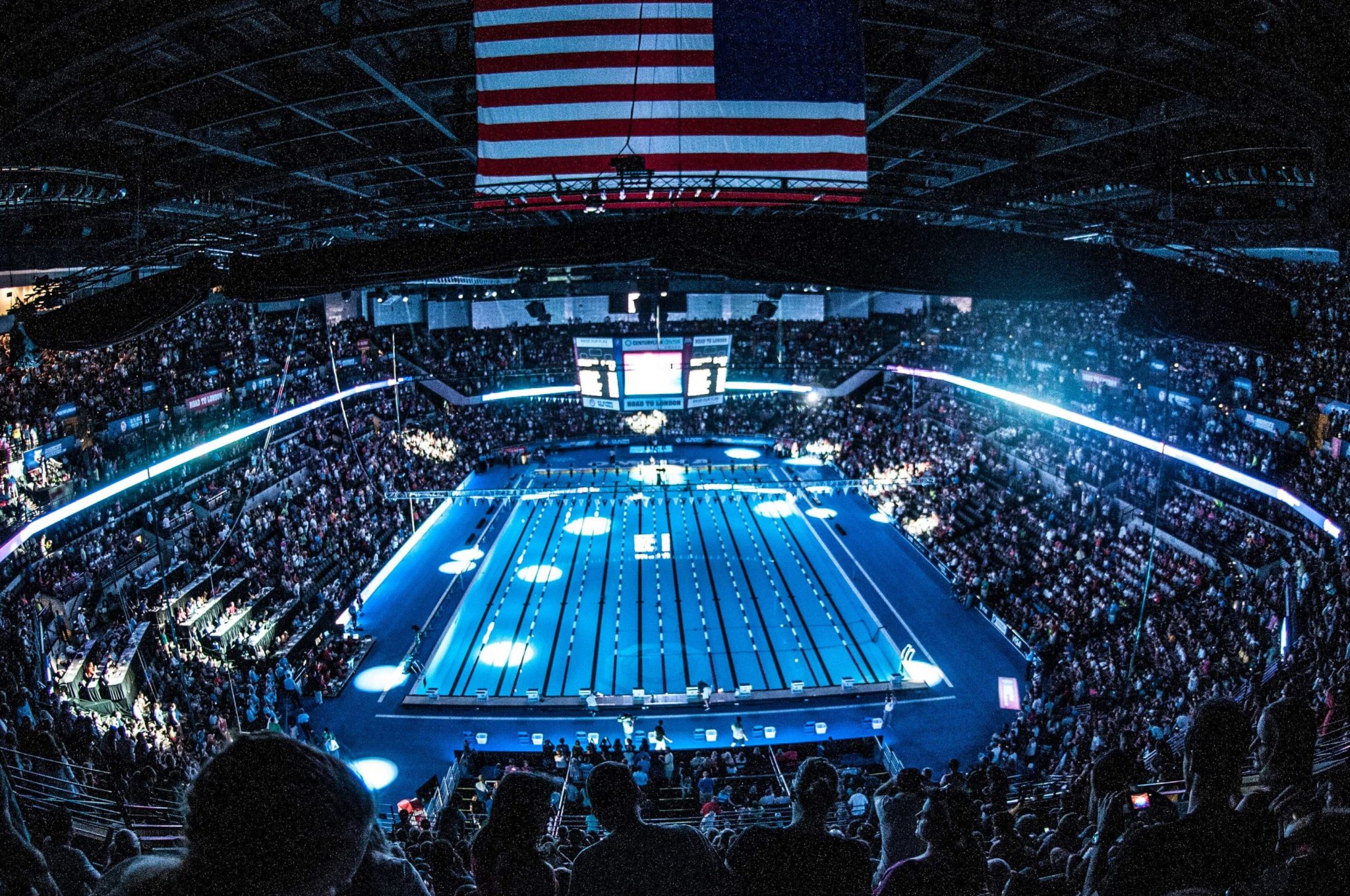 WATCH Olympic Trials Pool Begins Filling with a Fire Truck