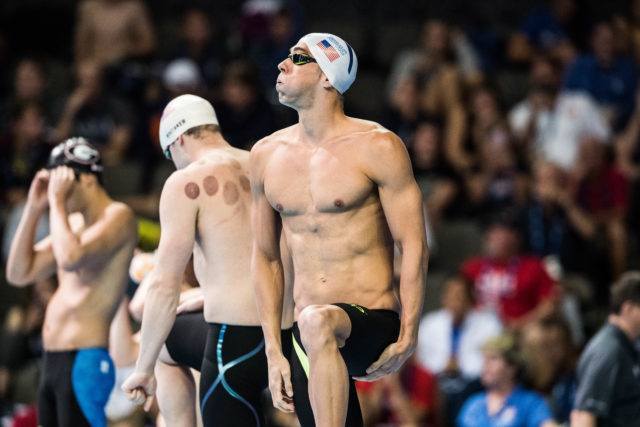 Michael Phelps prelim 200 fly 2016 Olympic trials (photo: Mike Lewis)