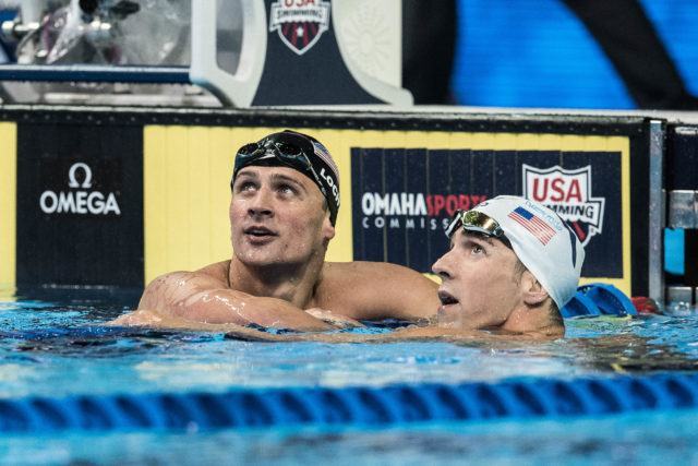 Michael Phelps and Ryan Lochte (photo: Mike Lewis)