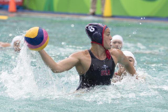 Kiley Neushul - USA Water Polo - Women - USA vs China - 2016 Olympic Games in Rio. Photo courtesy of Jeff Cable/USAWP