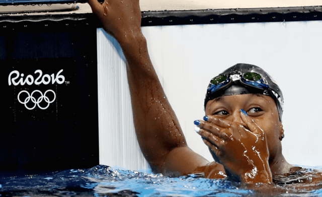 Simone Manuel - 100 free - gold - 2016 Rio Olympics/photo credit Simone Castrovillari