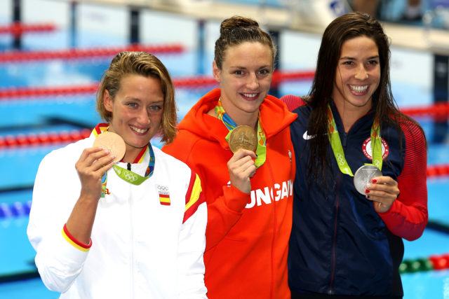 Katinka Hosszu, Mireia Belmonte, Maya Dirado - 2016 Olympic Games in Rio -courtesy of simone castrovillari