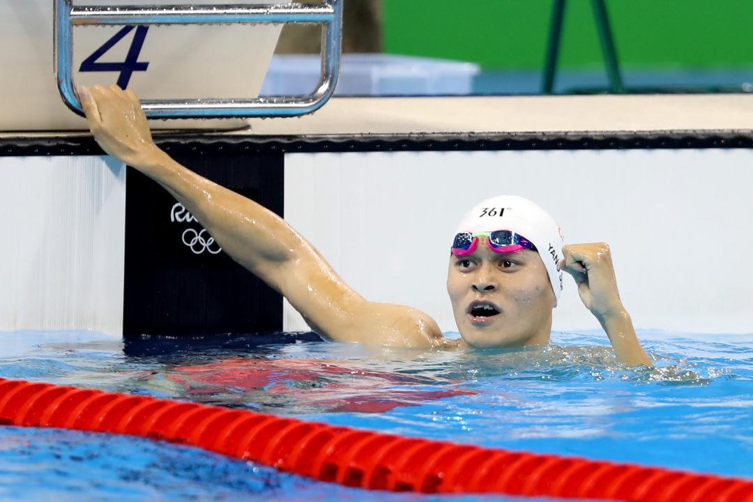 Sun Yang Wins 800 Free, Leads 100 Free Semis on Day 4 of Chinese Nats