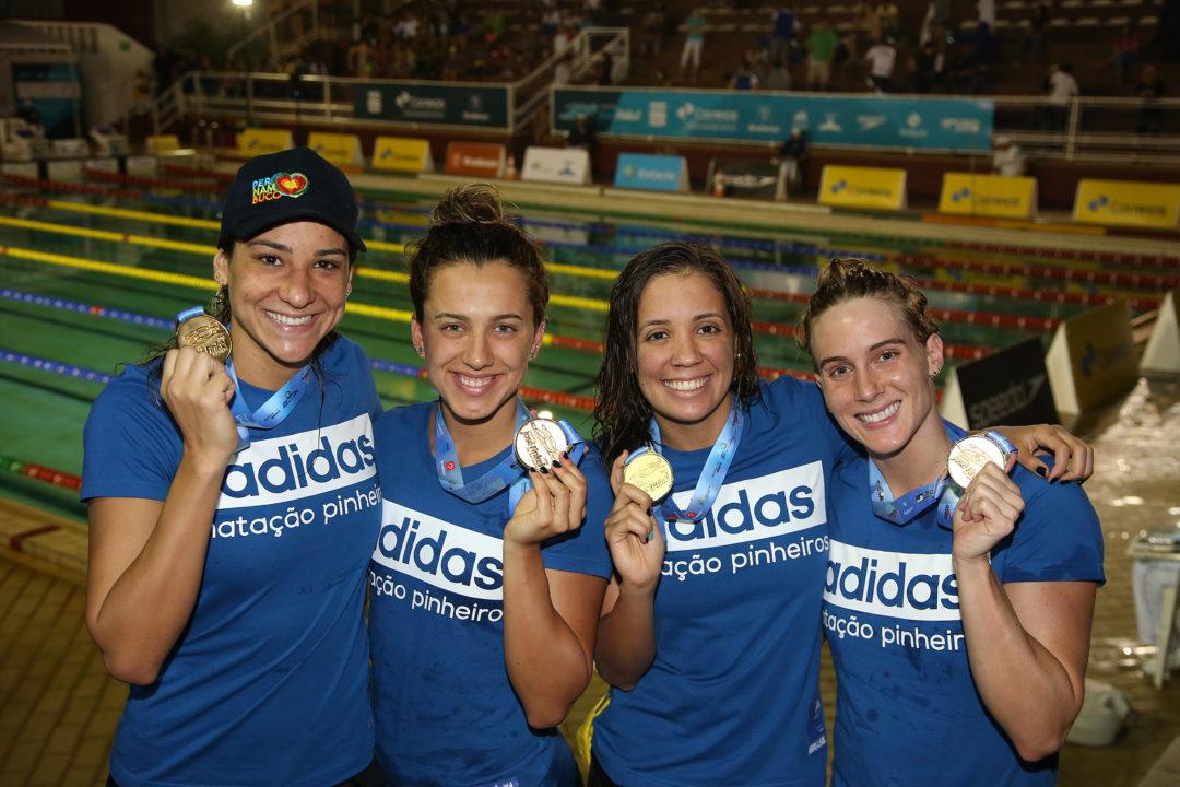 Pinheiros Women’s 4 x 200 Freestyle Relay Sets South American Record