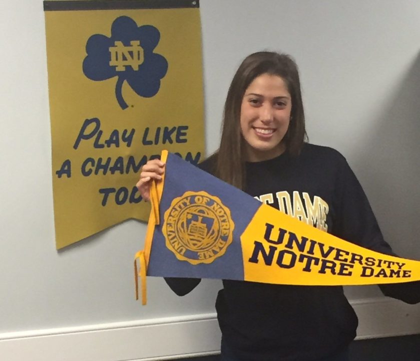 Breaststroker Abigail German Gives Verbal Nod to Notre Dame