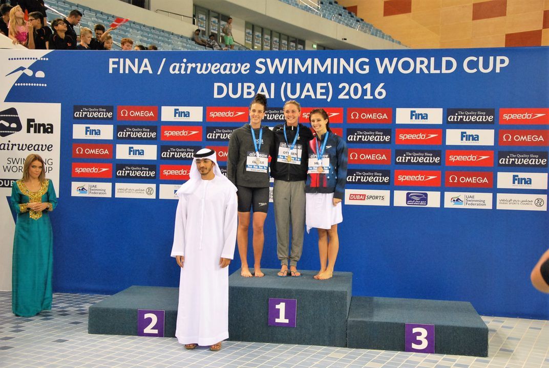 Meili, Larson made it into several finals at FINA World Cup Dubai