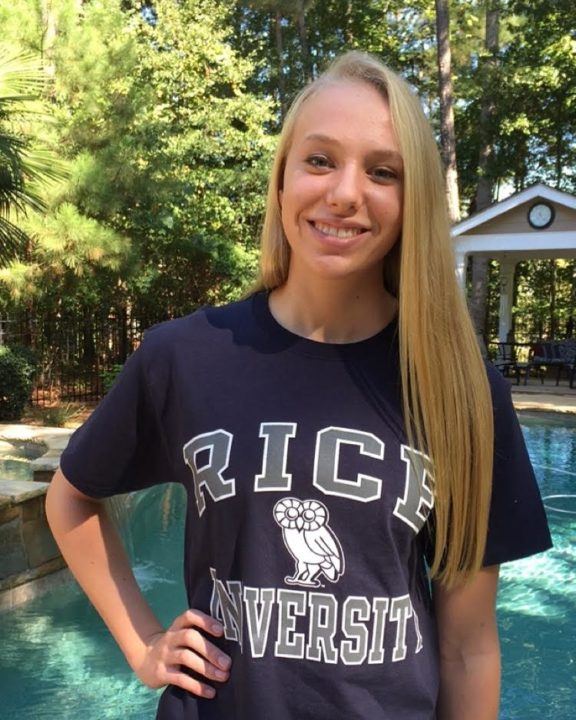 Breaststroker Cailey Renken Makes Verbal Commitment to Rice