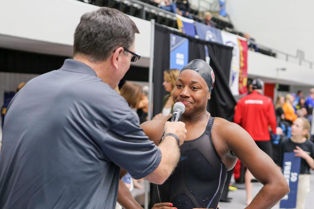 Simone Manuel Sets New NCAA Record with 21.17 in the 50 Free