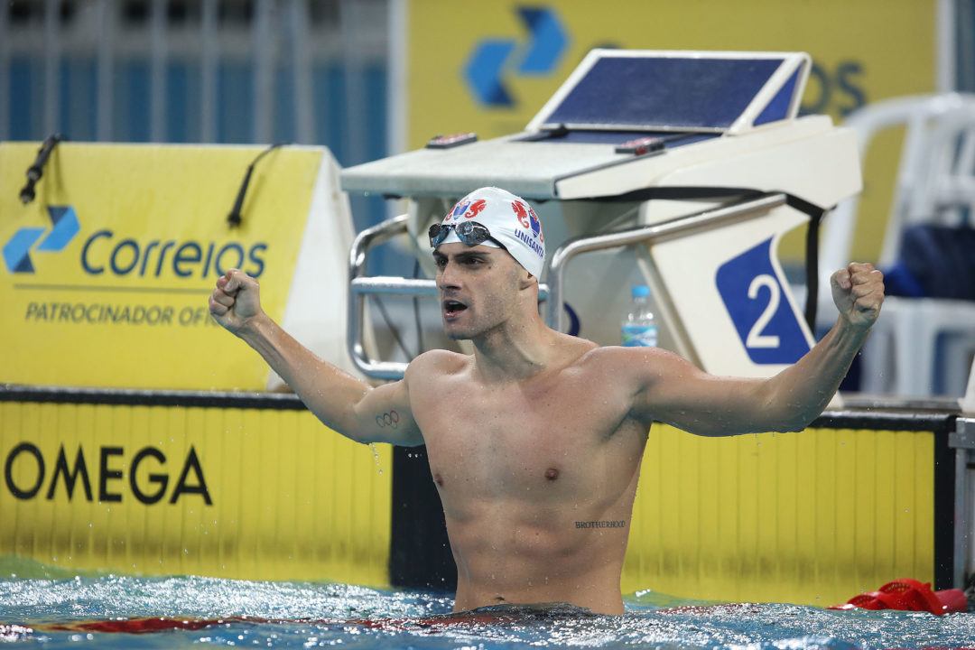 Brazil’s De Deus Punches Ticket to Third Olympic Games, Costa Adds 800 Free