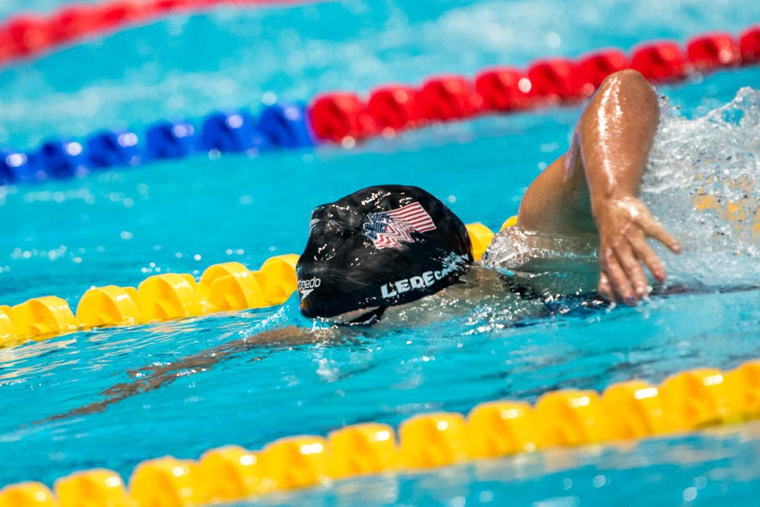 WATCH: Katie Ledecky Remains Undefeated, Three-Peats In 400 Free