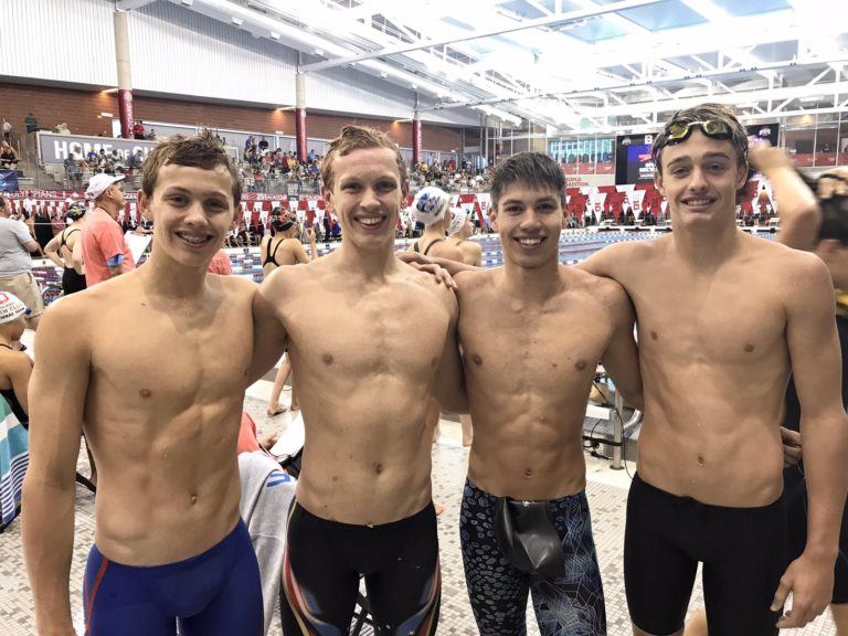 15-Year Old Adam Chaney Splits 22.44 in 50m Free for NAG Relay Record