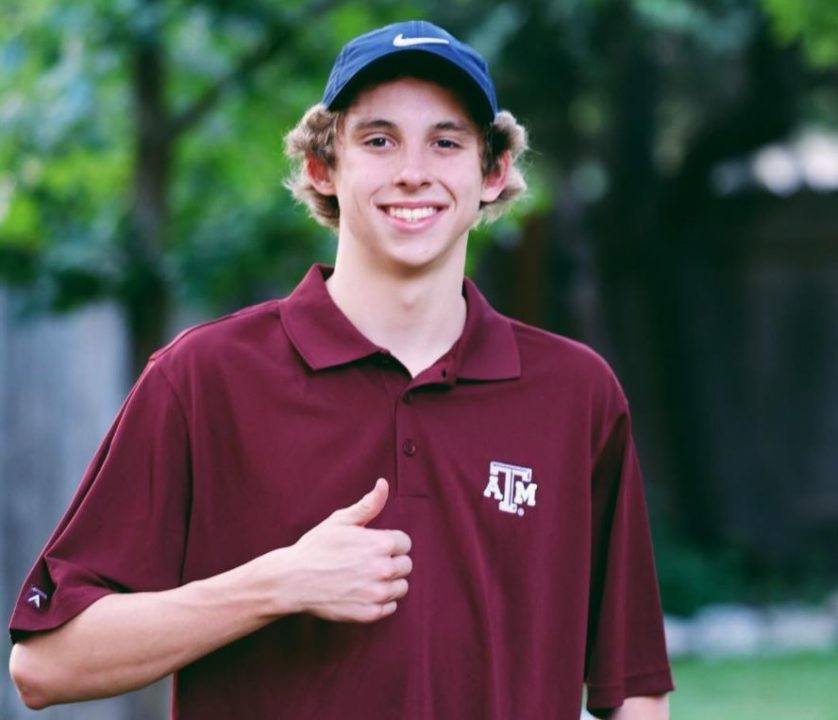 Aggies Pick Up Another 2018 Verbal: In-state Backstroker Ethan Gogulski