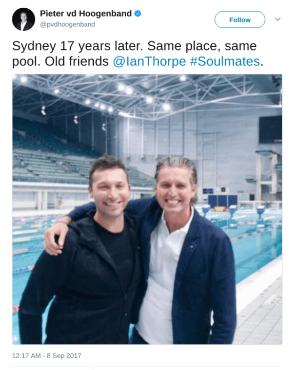 Olympic Legends Thorpe & Van Den Hoogenband Reunite In Sydney