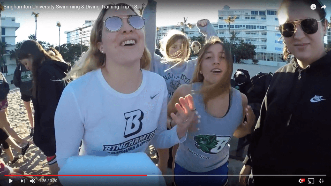 Binghamton Bearcats Train and Race in Ft. Lauderdale (VIDEO)