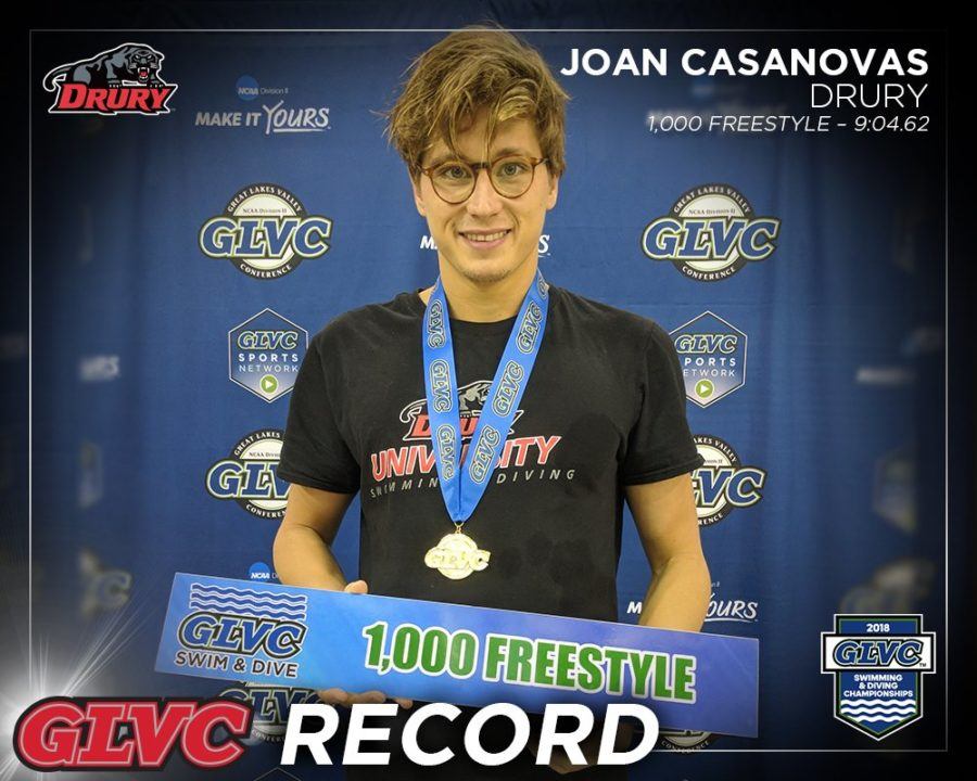 Joan Casanovas Breaks 3rd Meet Record on Day 3 GLVC Championships