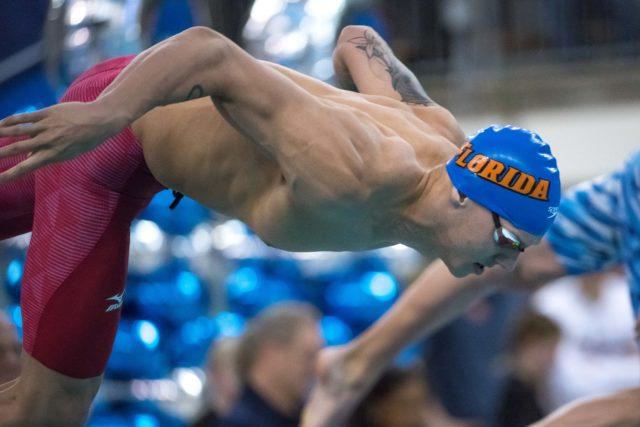 Swimmer Caeleb Dressel by Mike Lewis