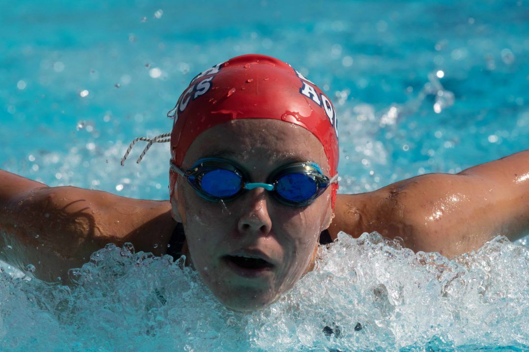 15-Year Old Justina Kozan Swims 1:56 in 200 Fly at Carlsbad Sectionals