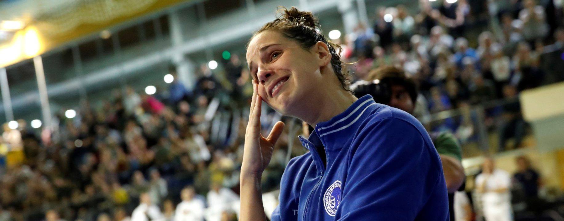 Erika Villaecija Waves Emotional Goodbye at Short Course Nationals