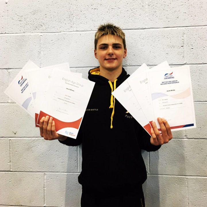 Jacob Whittle Swims 3 British All-Time Bests for 14-Year Olds