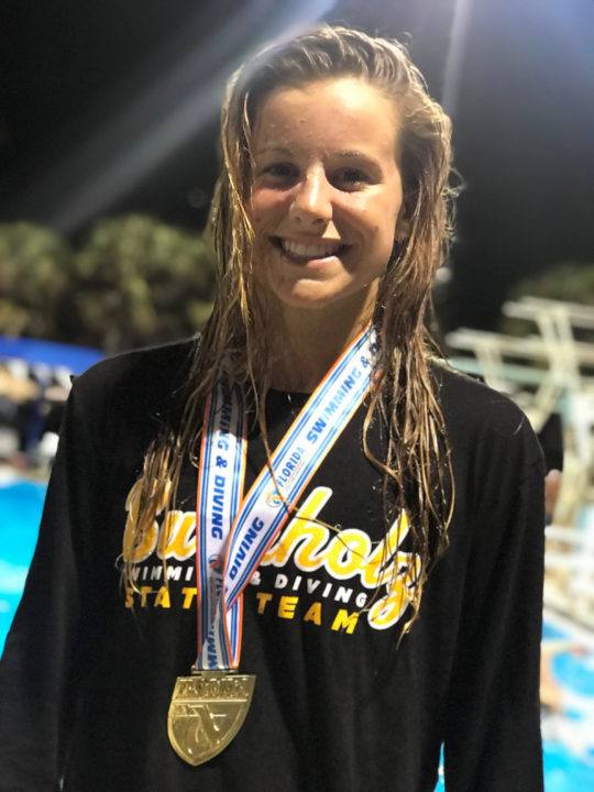 Florida HS 4A States: Talia Bates Crushes 100 Fly State Record in 52.8