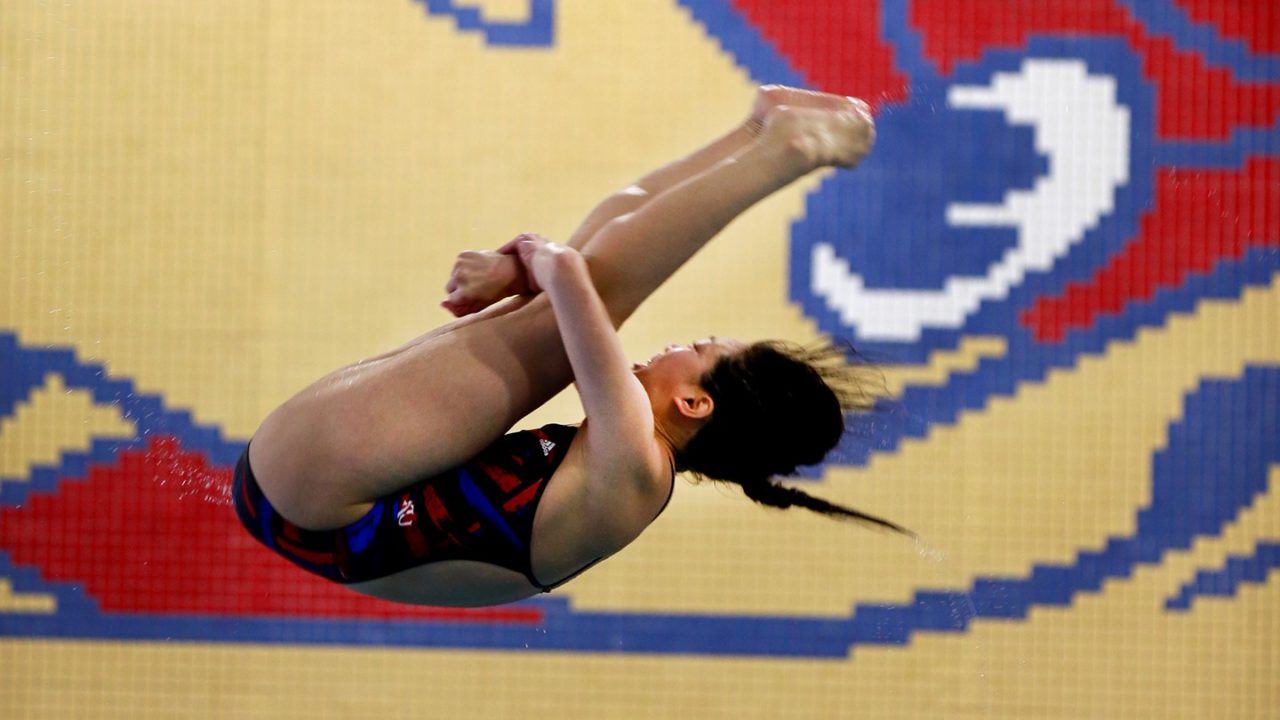 Vicky Xu Downs Big 12 3-Meter Record in Kansas’ Win Over Iowa State
