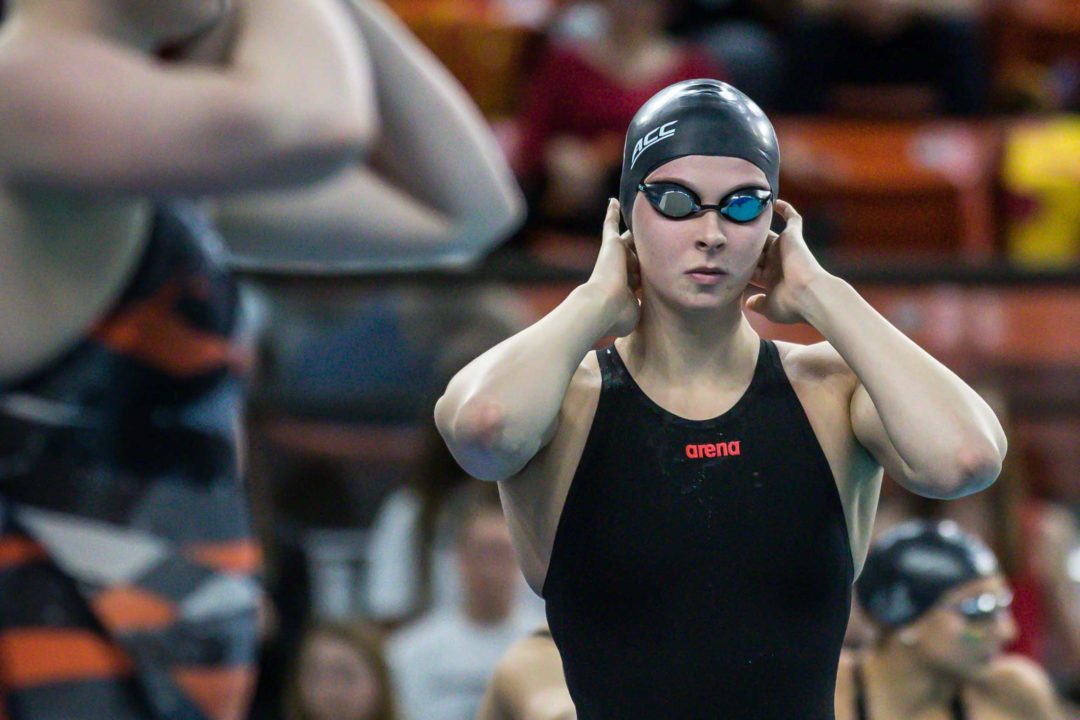 Sophie Hansson Sets ACC Record, Tied for 3rd All-Time, With 57.23 100 Breast