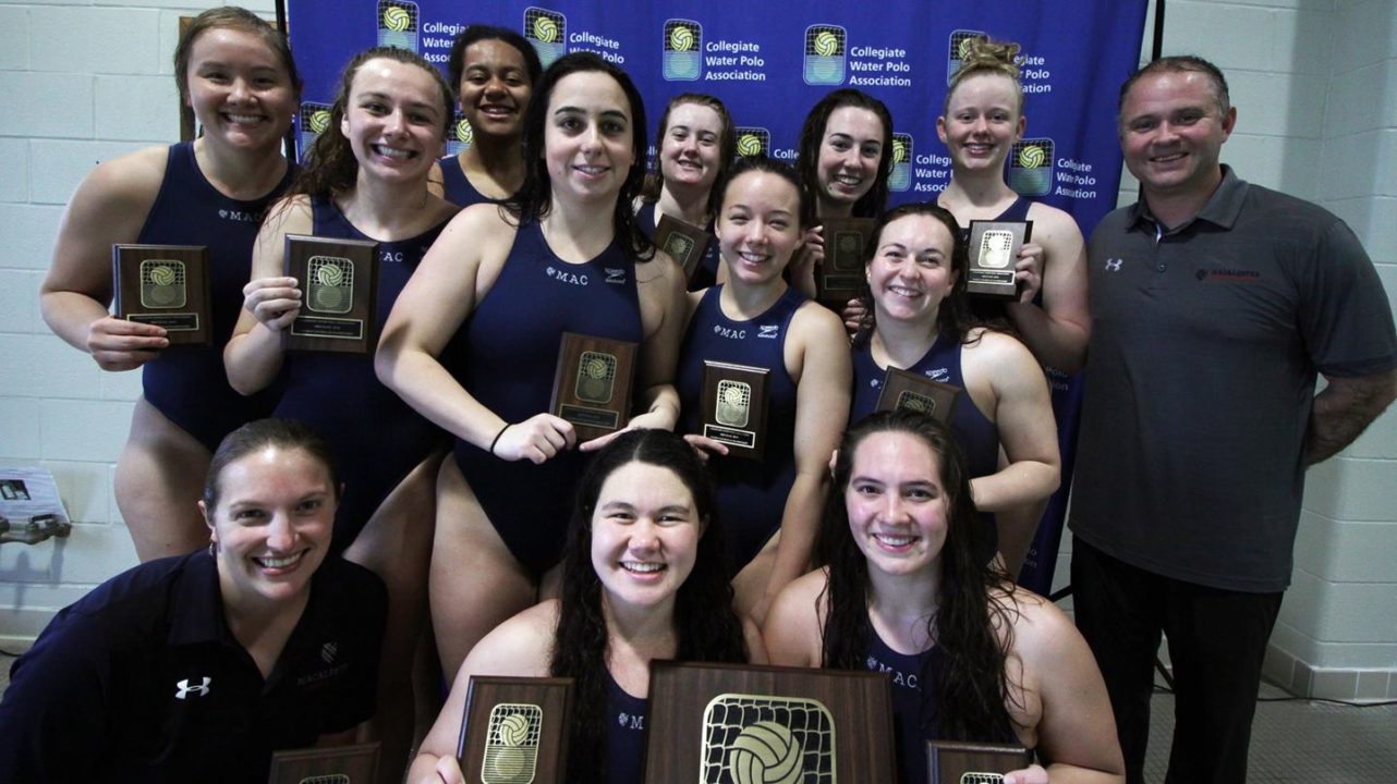 Macalester Takes CWPA Division III Title Among Week 12 Water Polo Results