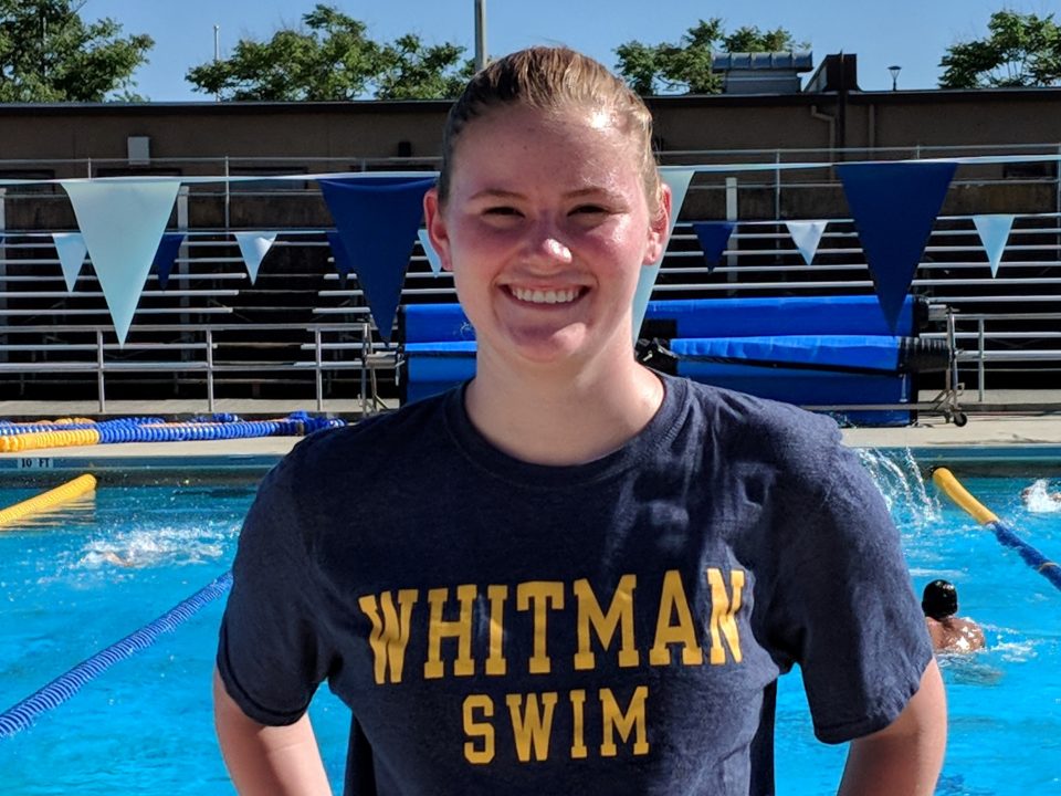 Breaststroke Specialist Natalie Ritter Commits to D3 Whitman College