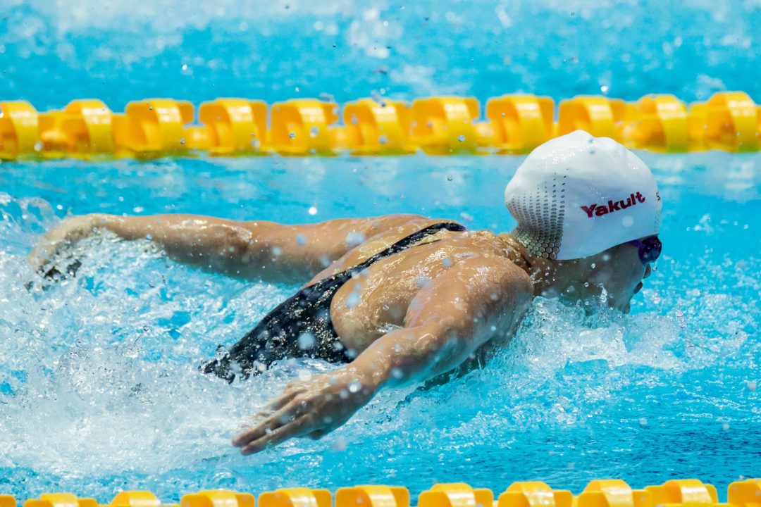 Watch Maggie MacNeil Hit A 56.14 100 Butterfly, #2 In The World This Season