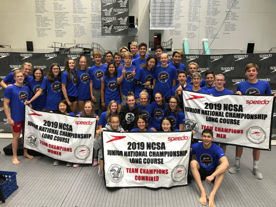 Team Banners, Individual High Point Awards for 2019 NCSA Summer Juniors
