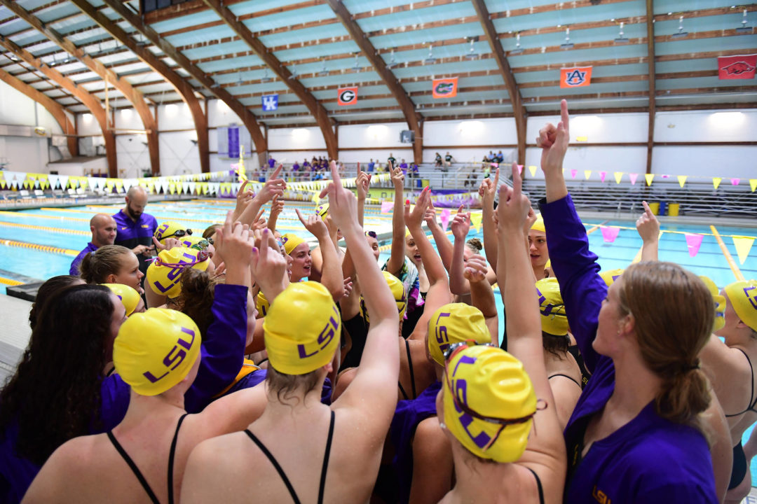 LSU Wins All But One Event in Double Dual with Houston and Rice