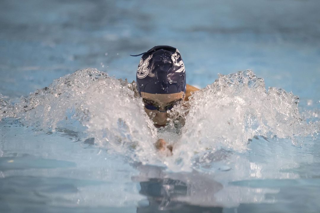 Donna dePolo Swims 1:01.6/2:15 Breaststrokes as Nevada Downs Boise State