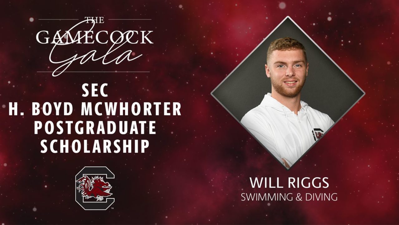 Will Riggs Named Finalist for H. Boyd McWhorter Post-Graduate Scholarship