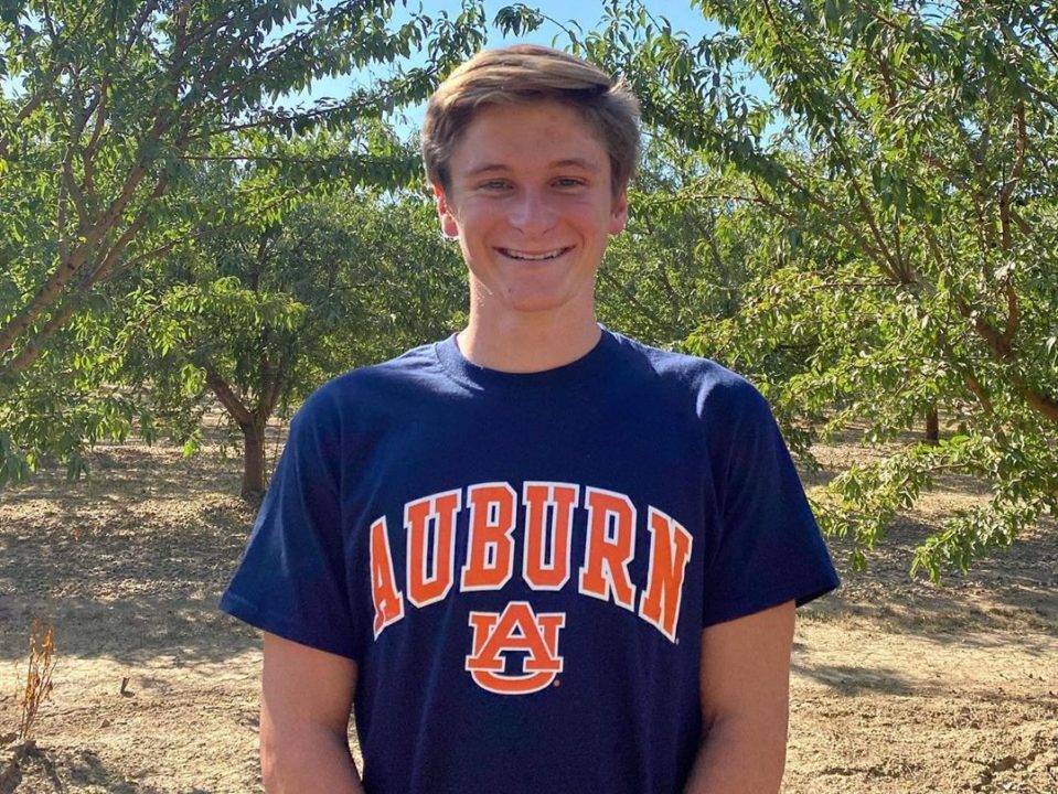 Futures 200 Fly Champion Tate Cutler Verbally Commits to Auburn for 2022-23