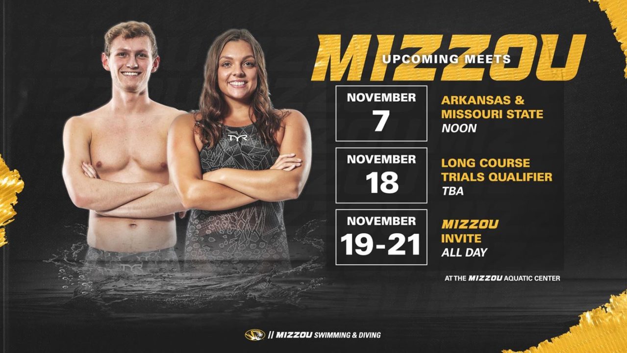 Mizzou Swimming & Diving Announces November Schedules