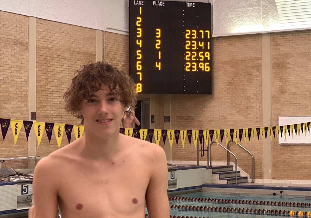 12-year-old Ezra Zapler Breaks NC LSC Record in 50 Freestyle at ECA Intrasquad